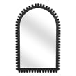 Pemberly Row Contemporary Rectangular Modern Wood Wall Mirror in Black
