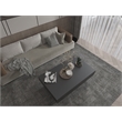 Pemberly Row Contemporary Stainless Steel Coffee Table in Black