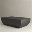 Pemberly Row Contemporary Stainless Steel Coffee Table in Black