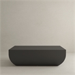 Pemberly Row Contemporary Stainless Steel Coffee Table in Black
