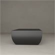 Pemberly Row Contemporary Stainless Steel Coffee Table in Black