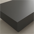 Pemberly Row Contemporary Stainless Steel Coffee Table in Black