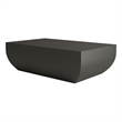 Pemberly Row Contemporary Stainless Steel Coffee Table in Black