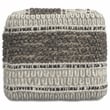 Pemberly Row Contemporary Square Pouf in Earth Tone Brown Handloom Woven