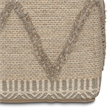 Pemberly Row Boho Square Pouf in Brown Handloom Woven Pattern