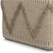 Pemberly Row Boho Square Pouf in Brown Handloom Woven Pattern