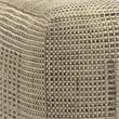 Pemberly Row Contemporary Square Square Woven Pouf in Natural