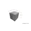 Pemberly Row Contemporary Square Square Woven Pouf in Natural