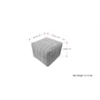 Pemberly Row Contemporary Square Square Woven Pouf in Natural/Gray
