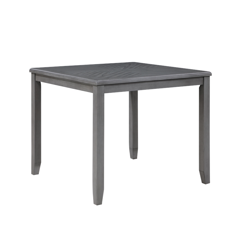 Pemberly Row Contemporary 5-Piece Transitional Wood Counter Set in Gray
