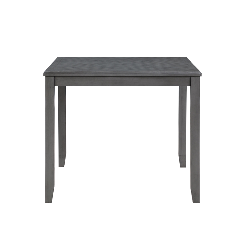 Pemberly Row Contemporary 5-Piece Transitional Wood Counter Set in Gray