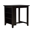 Pemberly Row Modern Transitional Wood 3 Piece Counter Set in Black