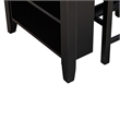 Pemberly Row Modern Transitional Wood 3 Piece Counter Set in Black