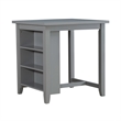 Pemberly Row Modern Transitional Wood 3 Piece Counter Set in Gray