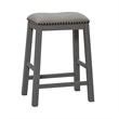 Pemberly Row Modern Transitional Wood 3 Piece Counter Set in Gray