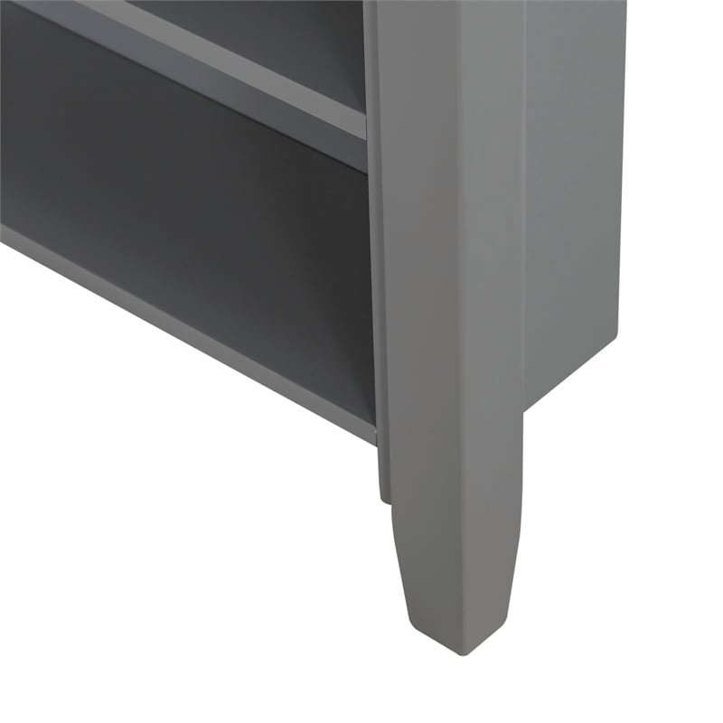 Pemberly Row Modern Transitional Wood 3 Piece Counter Set in Gray