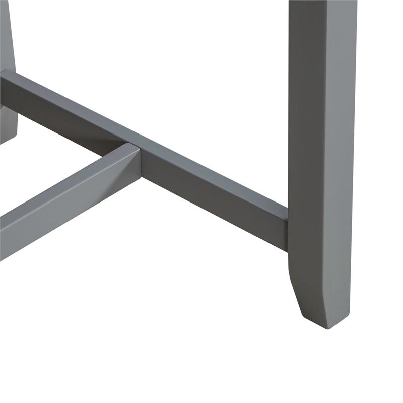 Pemberly Row Modern Transitional Wood 3 Piece Counter Set in Gray