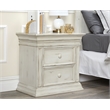Pemberly Row Contemporary Wood 2 Drawer Nightstand Antique White