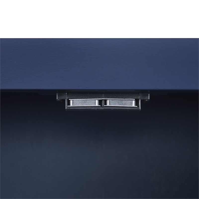 Pemberly Row Contemporary Wall Mounted Storage Cabinet in Navy