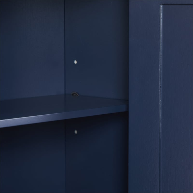 Pemberly Row Contemporary Wall Mounted Storage Cabinet in Navy