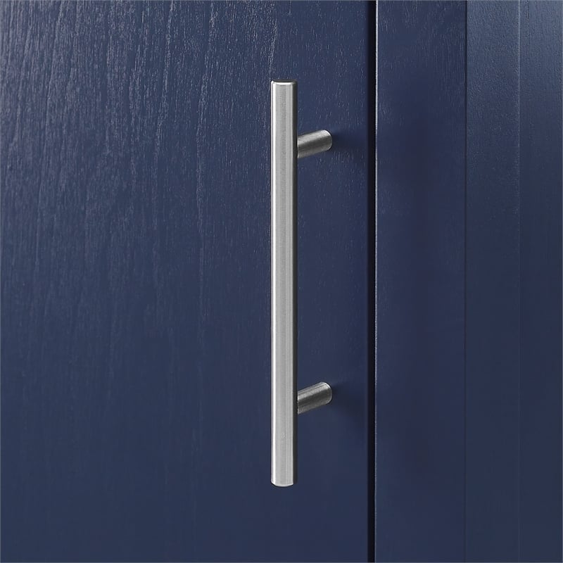 Pemberly Row Contemporary Engineered Wood Linen Storage Cabinet in Navy