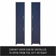 Pemberly Row Contemporary Engineered Wood Linen Storage Cabinet in Navy