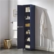 Pemberly Row Contemporary Engineered Wood Linen Storage Cabinet in Navy