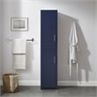 Pemberly Row Contemporary Engineered Wood Linen Storage Cabinet in Navy