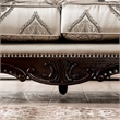 Pemberly Row Contemporary Fabric and Wood 2-Piece Sofa Set in Beige