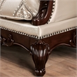 Pemberly Row Contemporary Fabric and Wood 2-Piece Sofa Set in Beige