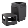 Pemberly Row Outdoor/Indoor Side Opening 38-Gallon Black Trash Can
