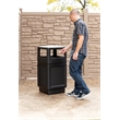 Pemberly Row Outdoor/Indoor Side Opening 38-Gallon Black Trash Can