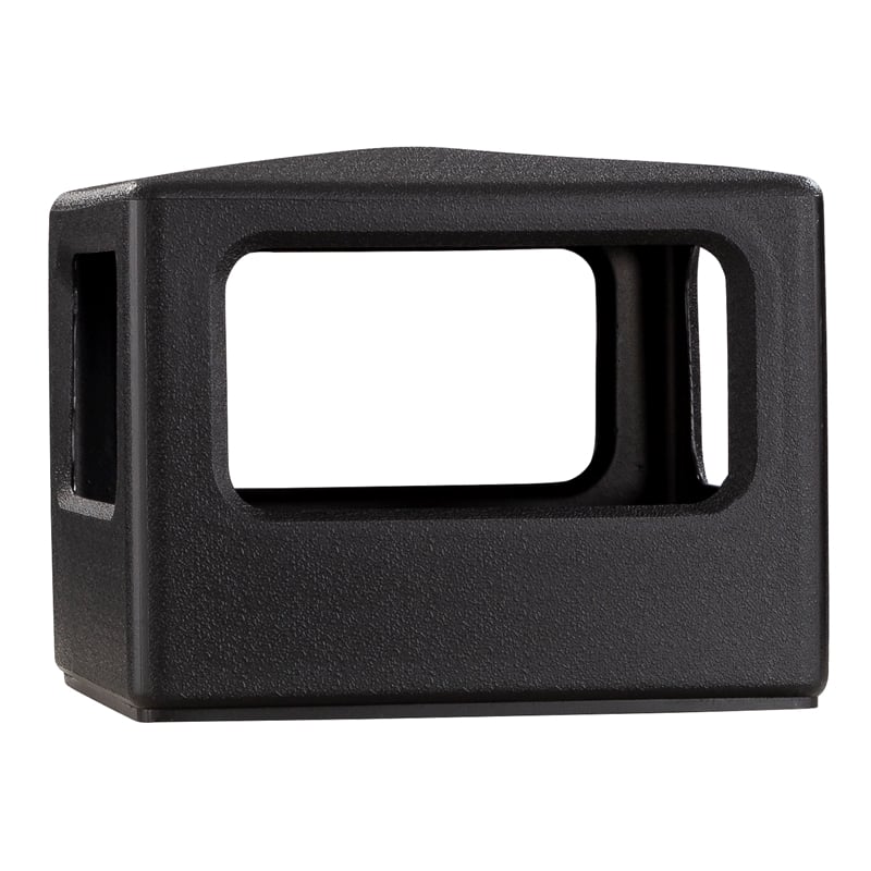 Pemberly Row Outdoor/Indoor Side Opening 38-Gallon Black Trash Can