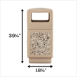 Pemberly Row Contemporary Aggregate Panel-Side Open-38 Gallon