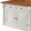 Pemberly Row Contemporary Wood Kitchen Island Set in Off White