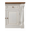 Pemberly Row Contemporary Wood Kitchen Island Set in Off White