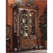 Pemberly Row 2-Door Curio Cabinet with Claw Leg in Cherry Oak Wood