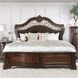 Pemberly Row Contemporary Wood Queen Panel Bed in Brown Cherry