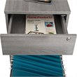 Pemberly Row Contemporary 2 Drawer Mobile Vertical File Cabinet in Gray