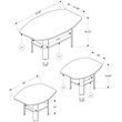 Pemberly Row 3pcs Coffee End Side Accent Table Set in Laminate Black