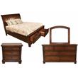 Pemberly Row Queen 4 Piece Bedroom Set Made With Wood in Dark Walnut