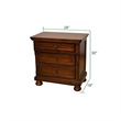 Pemberly Row Queen 4 Piece Bedroom Set Made With Wood in Dark Walnut