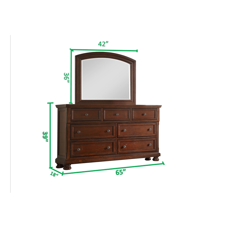 Pemberly Row Queen 4 Piece Bedroom Set Made With Wood in Dark Walnut