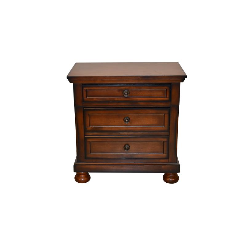 Pemberly Row Queen 4 Piece Bedroom Set Made With Wood in Dark Walnut