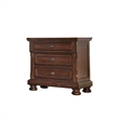 Pemberly Row Queen 4 Piece Bedroom Set Made With Wood in Dark Walnut