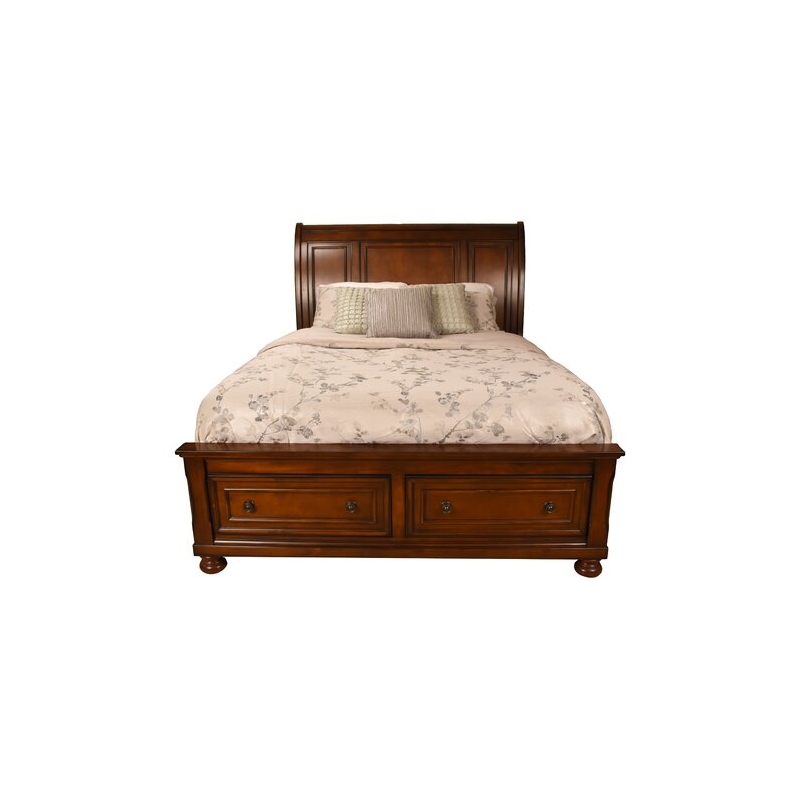 Pemberly Row Queen 4 Piece Bedroom Set Made With Wood in Dark Walnut