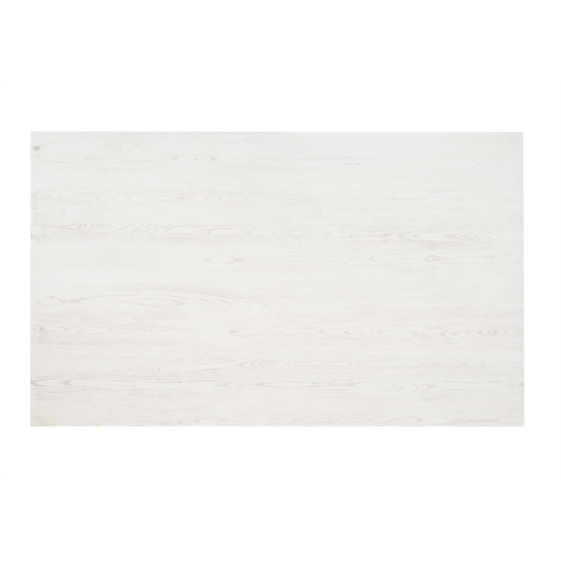 Pemberly Row Sturdy Wood X-Base Trestle Dining Table in Smokey White Finish