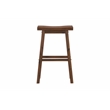 Pemberly Row Wood Saddle Barstool in Chestnut Wire-Brush Finish