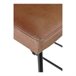 Pemberly Row Counter Stool Open Road Brown Leather-Set Of Two