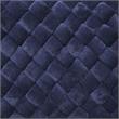 Pemberly Row Rectangular Bench Navy Blue Velvet Upholstered Hand Woven